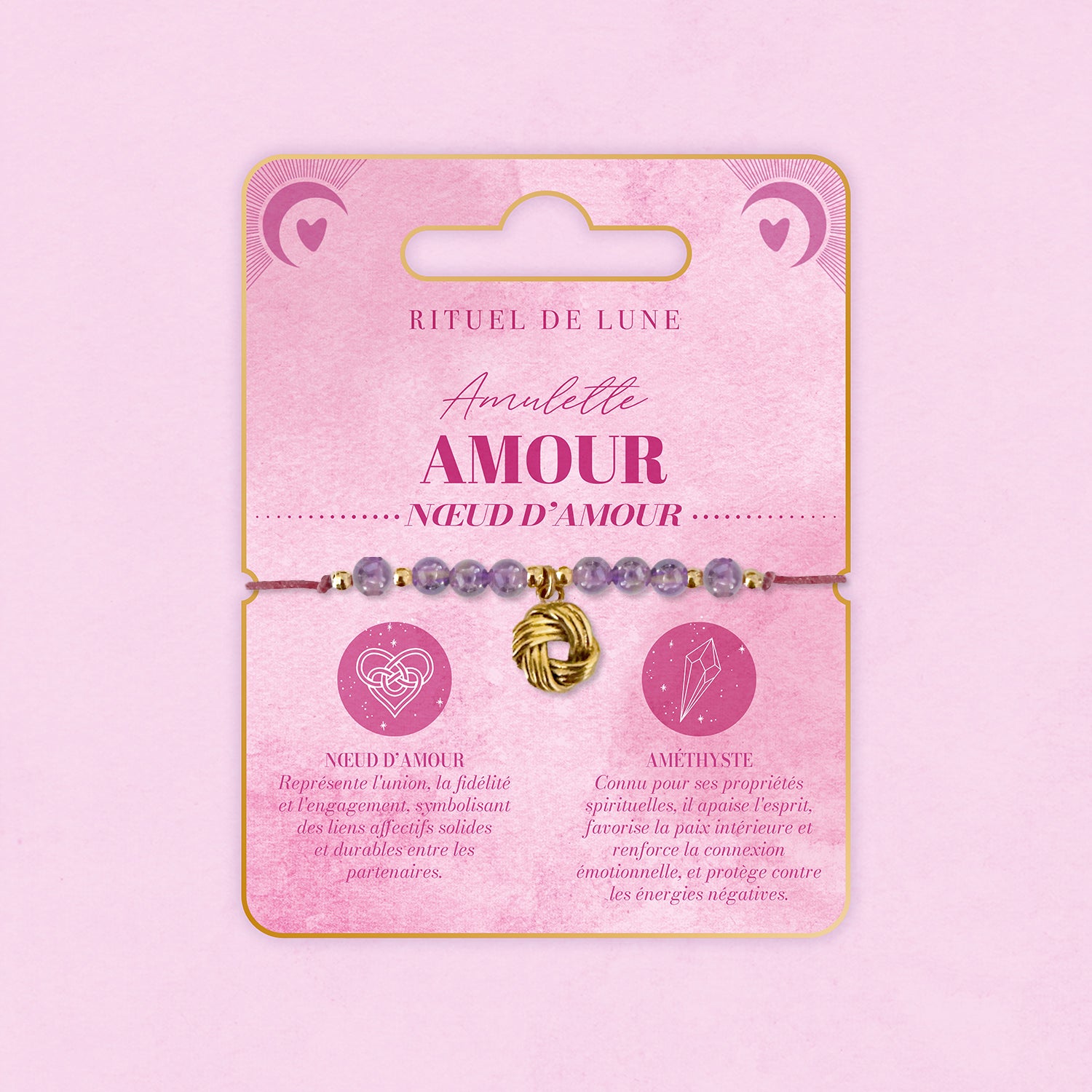 Bracelet Amulette Amour: Noeud d’amour