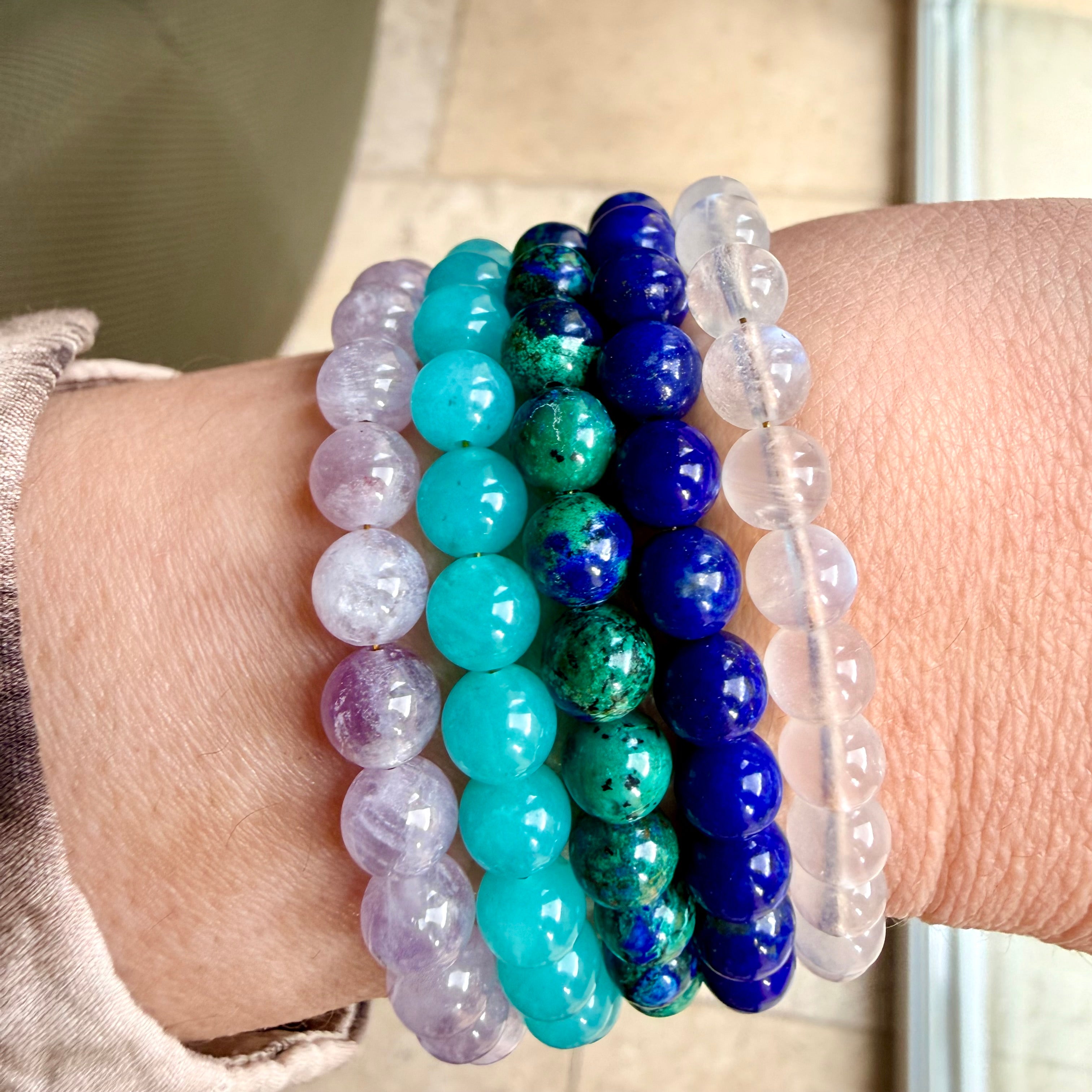 Bracelets en perles naturelles au choix - Calme & harmonie
