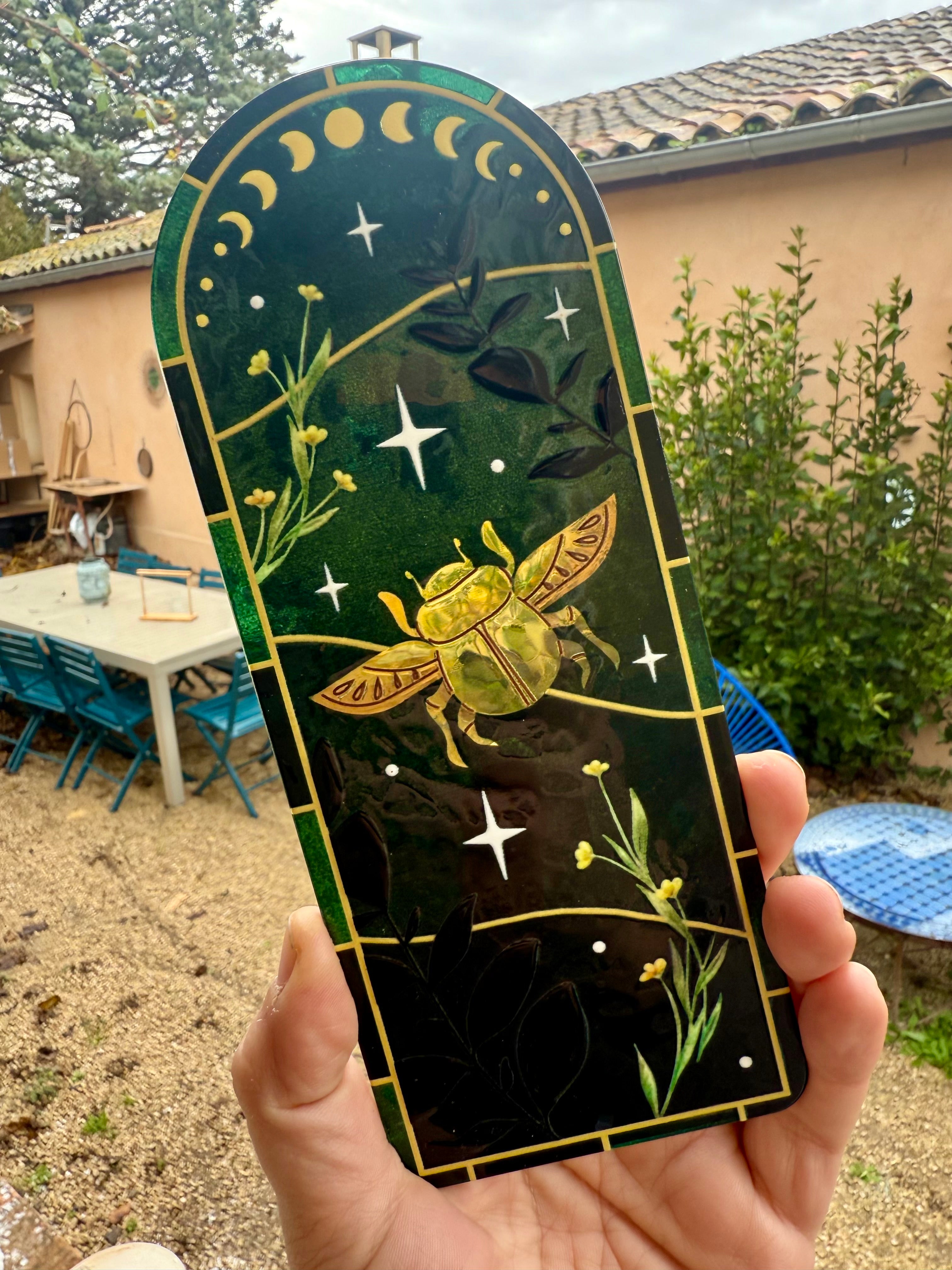 Vitrail Scarabée SANS LE SOCLE