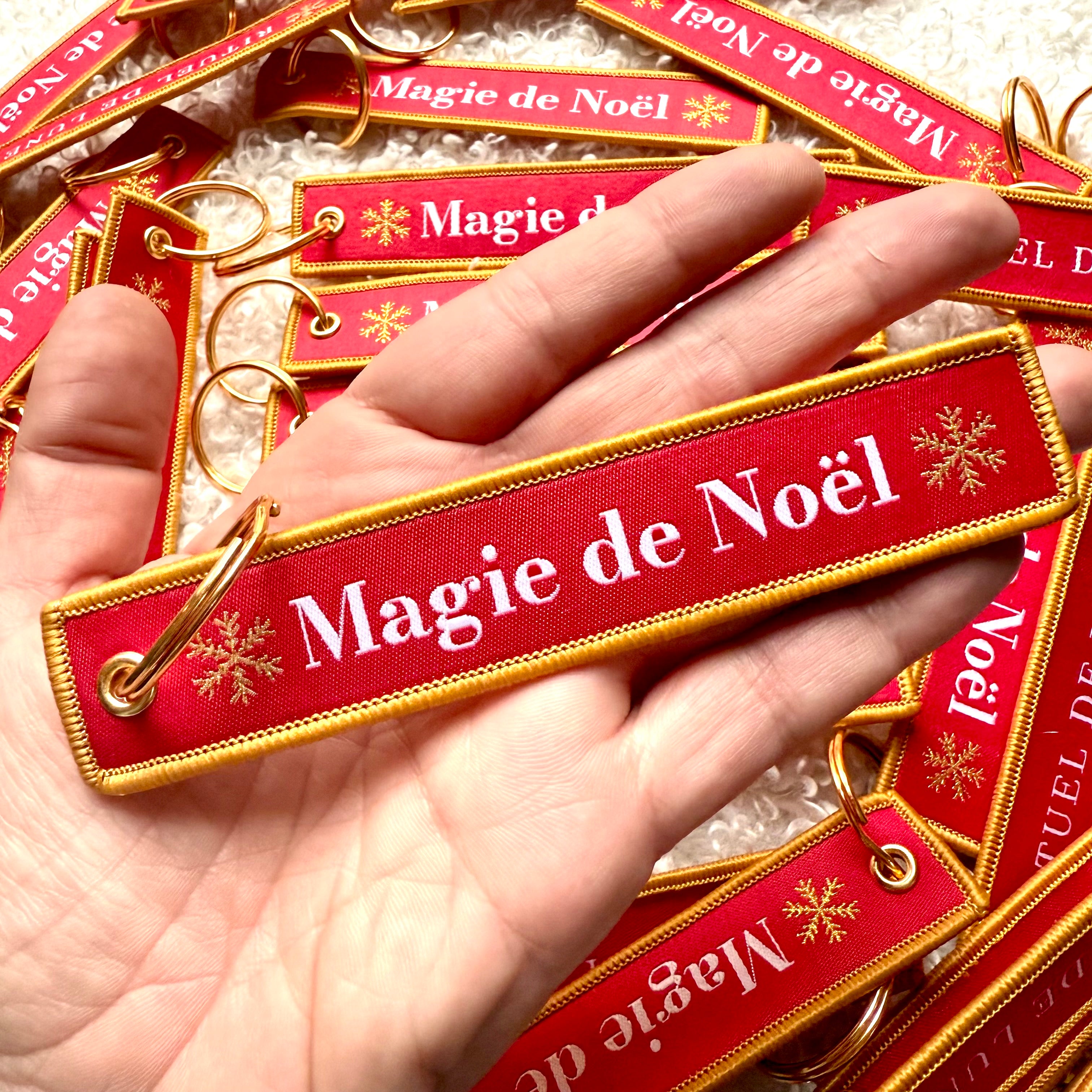 Porte clé ruban Magie de Noël