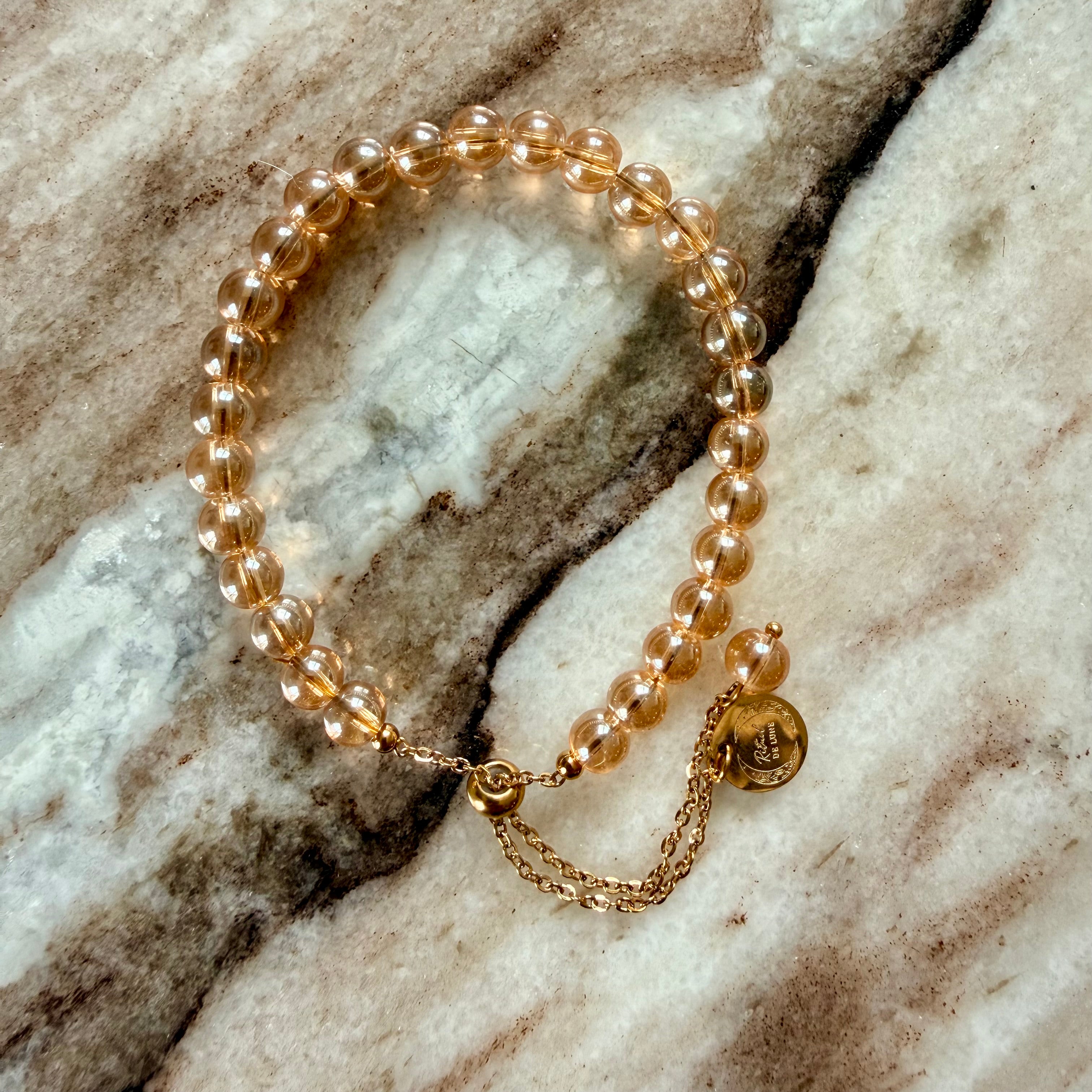 Bracelets en perles naturelles au choix - Énergie & abondance