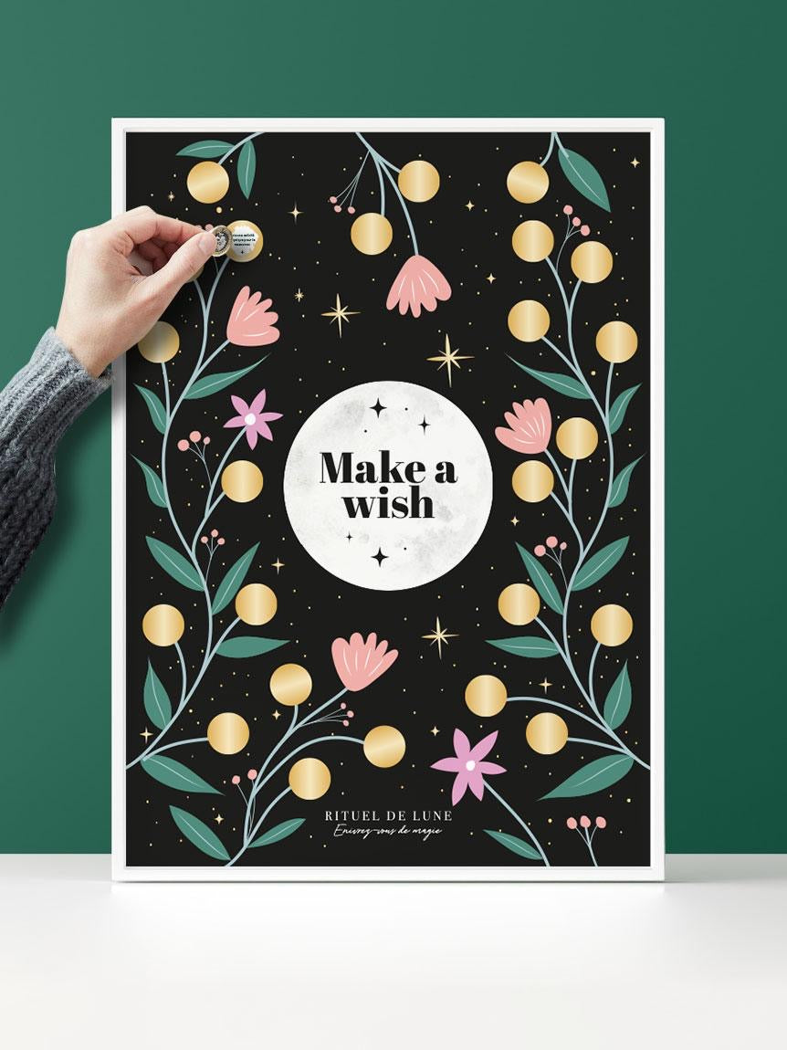 Calendrier de l'avent à gratter make a wish Rituel De Lune