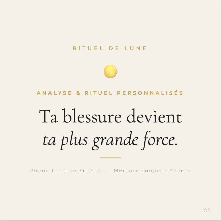 CHIRON ET PLEINE LUNE EN SCORPION