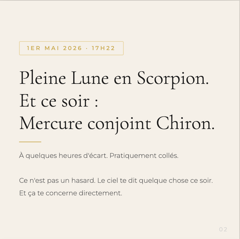 CHIRON ET PLEINE LUNE EN SCORPION
