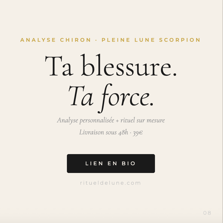 CHIRON ET PLEINE LUNE EN SCORPION