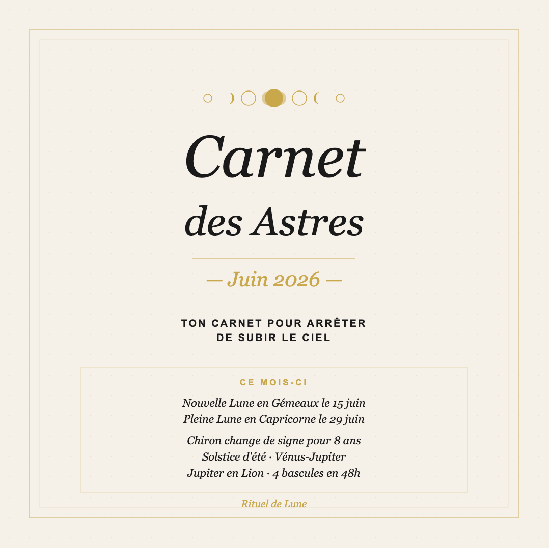 Carnet des astres du mois de Juin 2026
