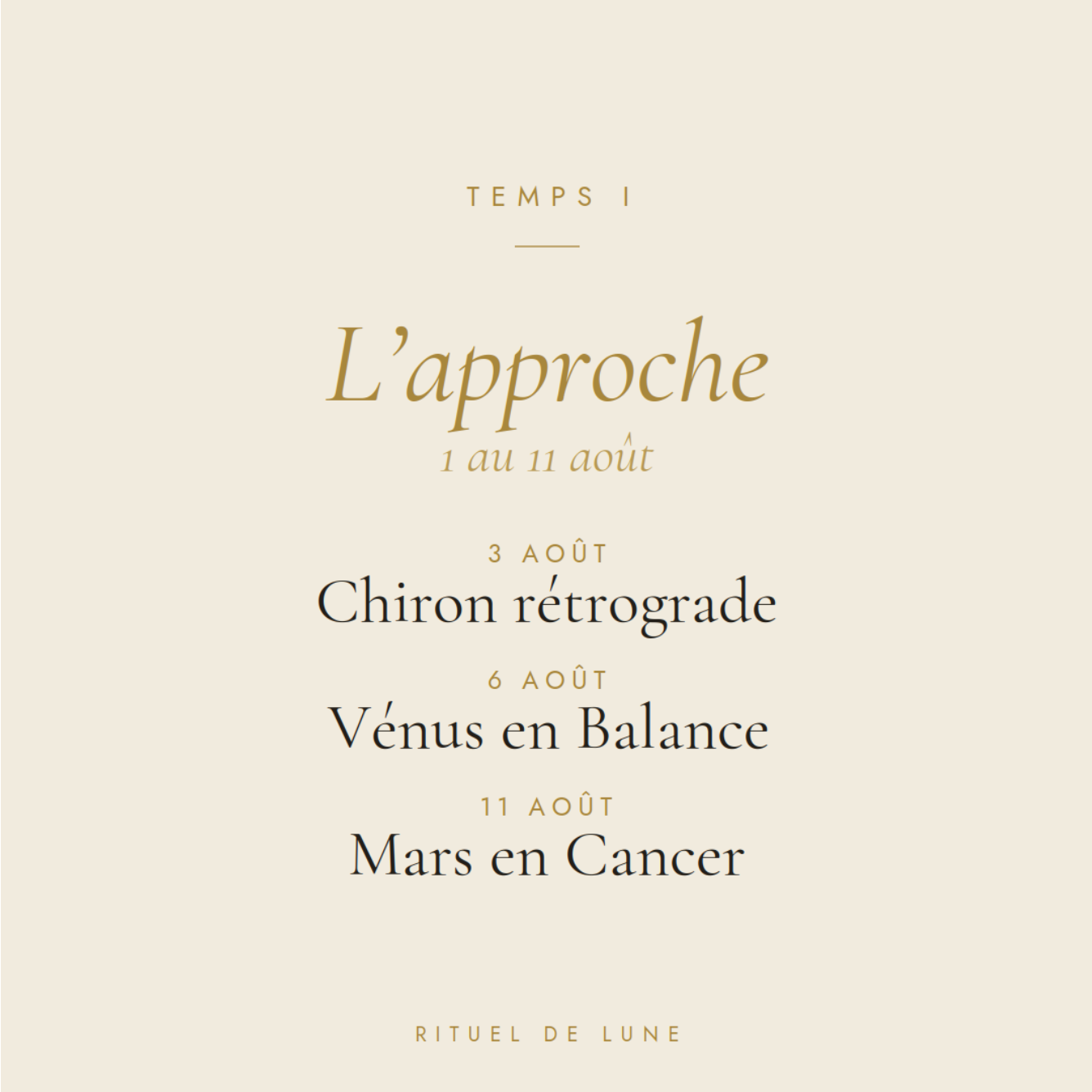 Carnet des astres du mois d'aout