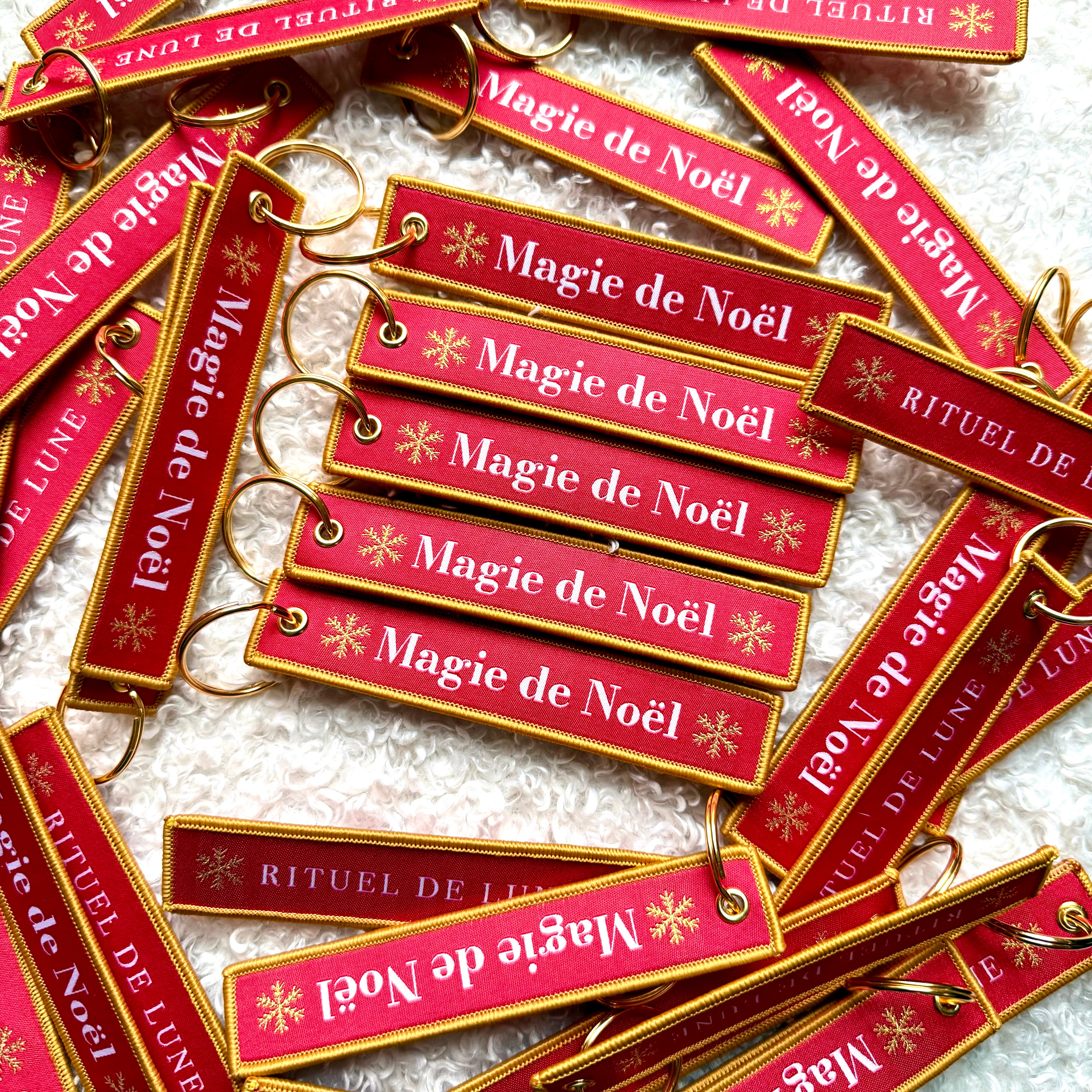 Porte clé ruban Magie de Noël