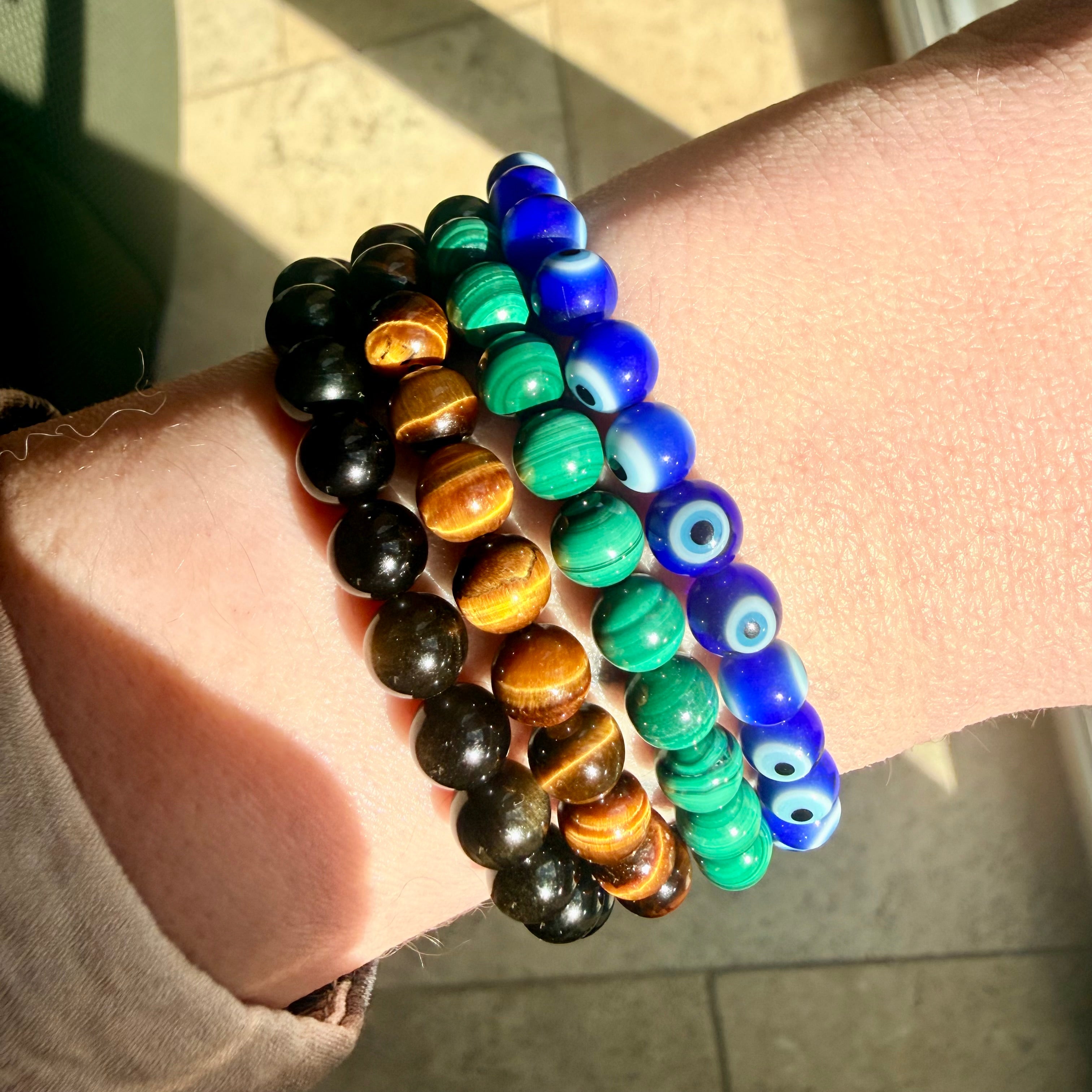 Bracelets en perles naturelles au choix - Protection & Bouclier