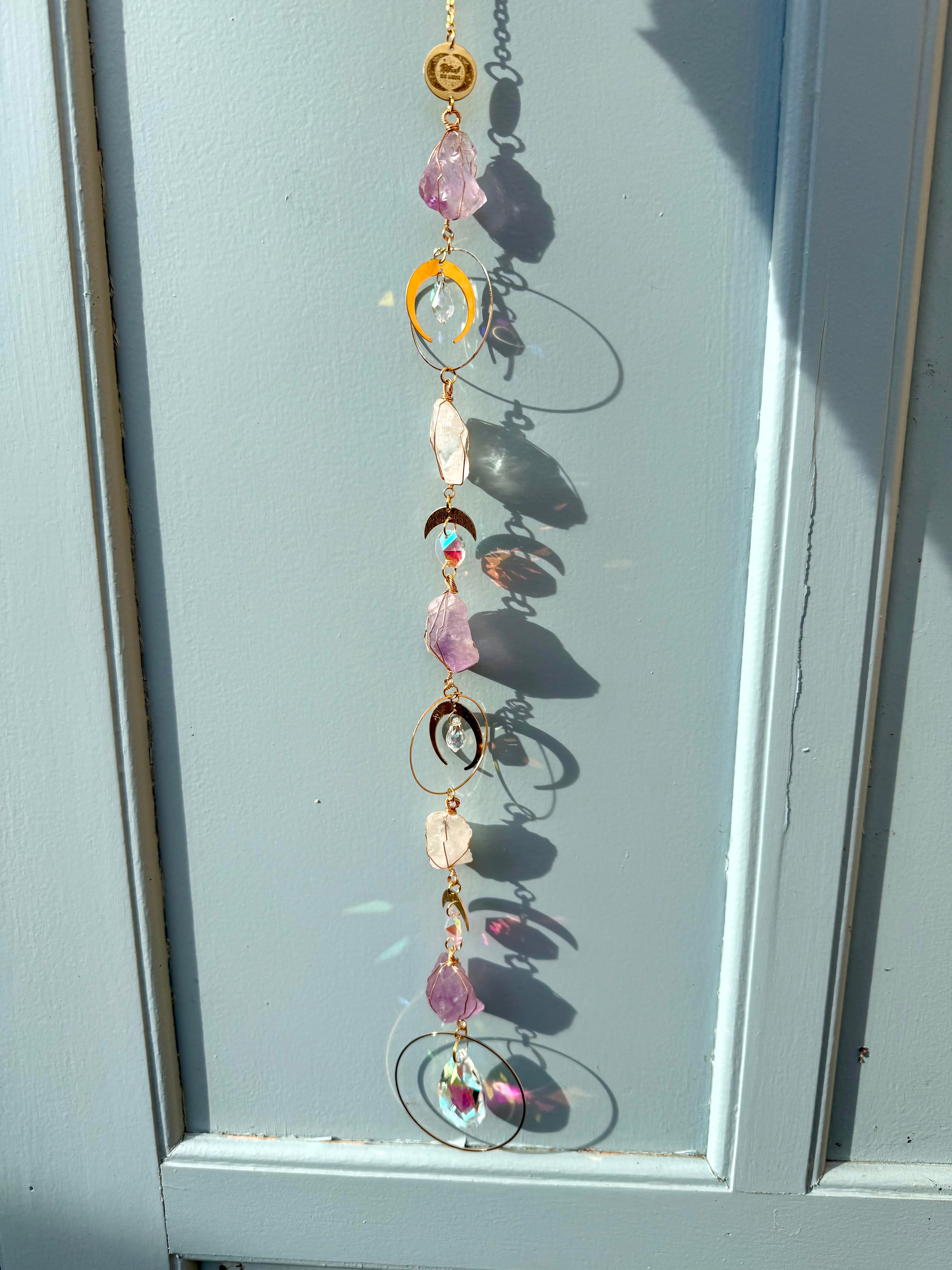 Suncatcher Intuition - Améthyste & Cristal de Roche