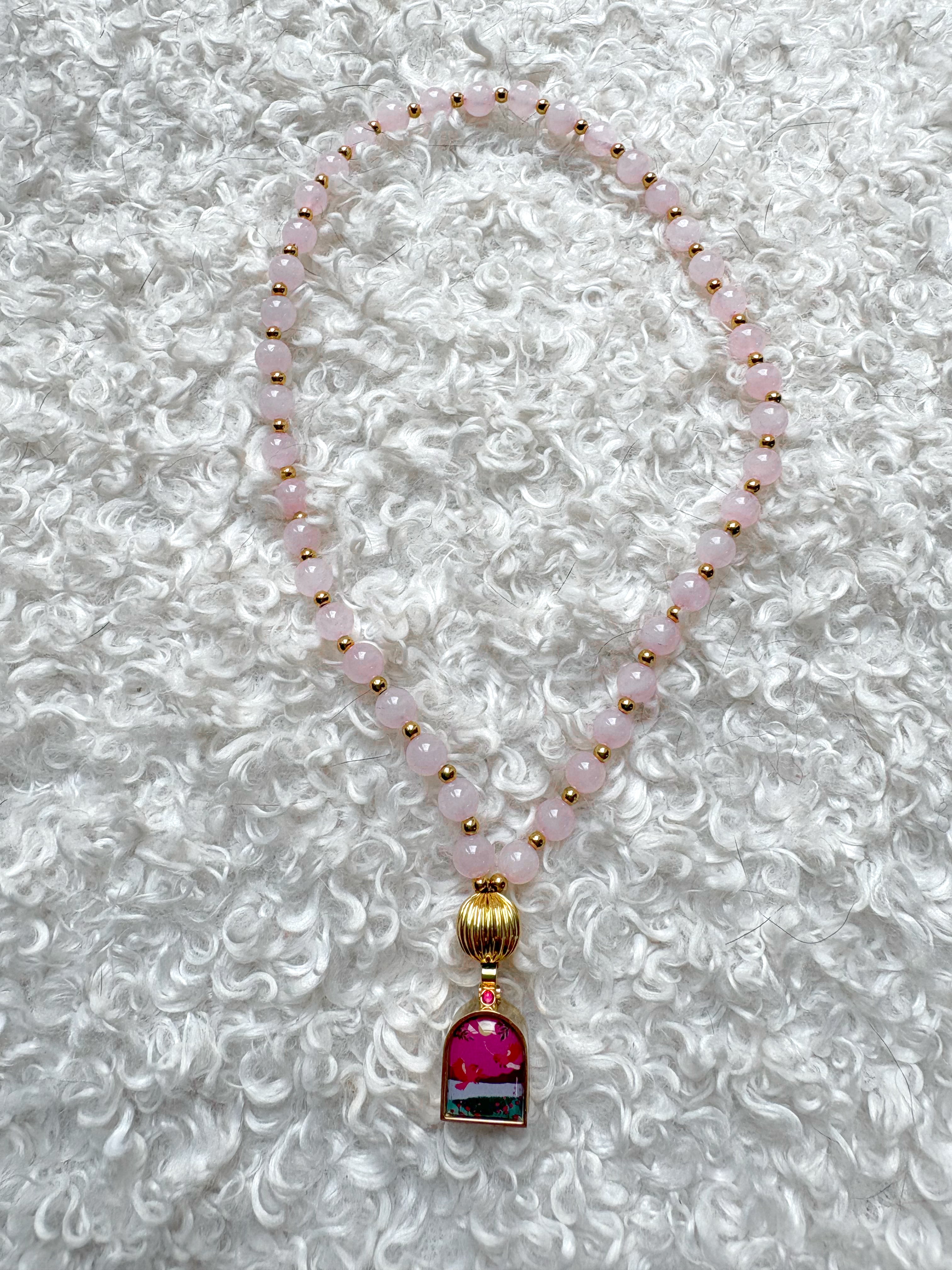 Mini Chapelet d’Intentions — 42 perles naturelles + Boîte à Vœux