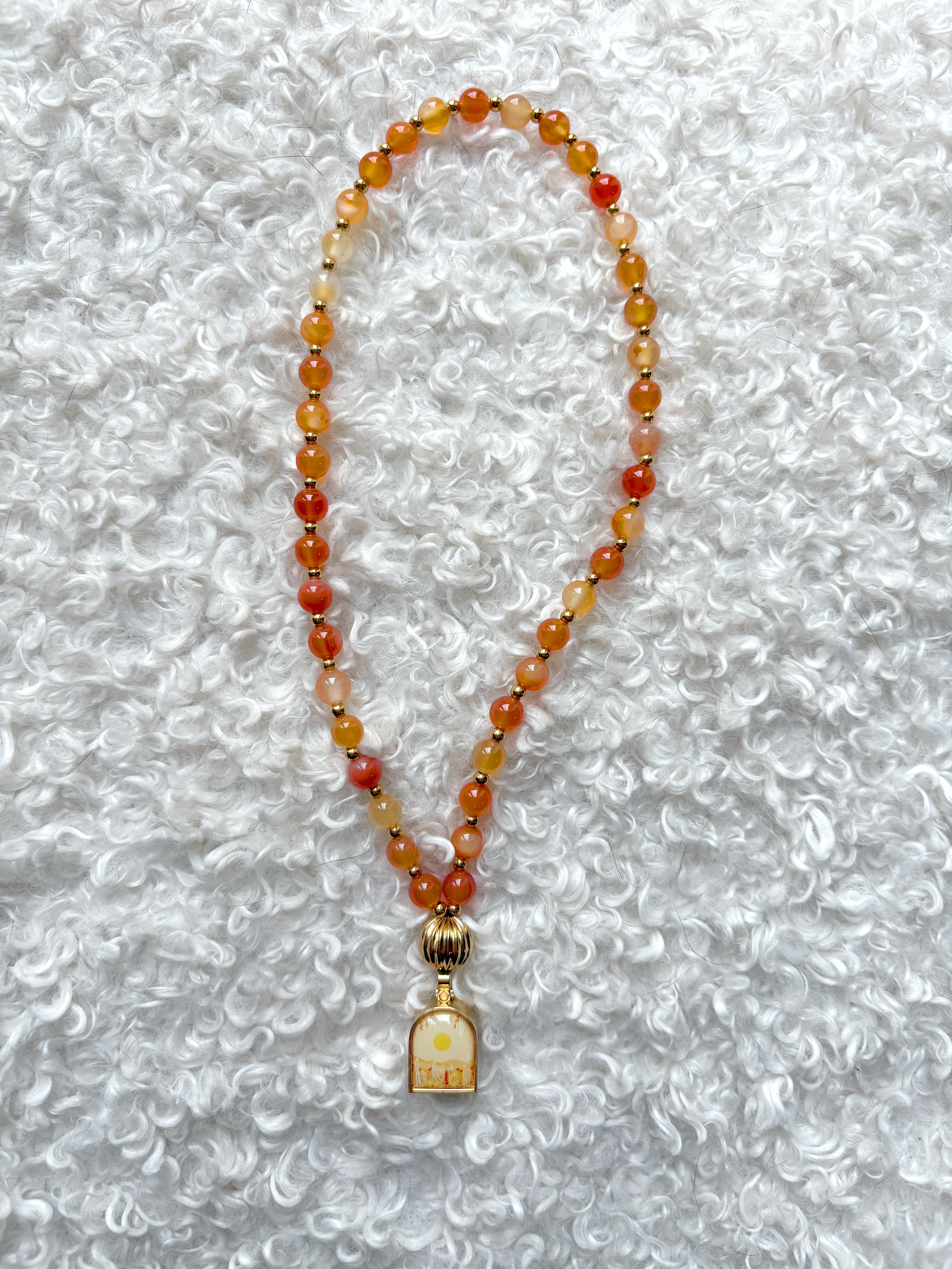 Mini Chapelet d’Intentions — 42 perles naturelles + Boîte à Vœux