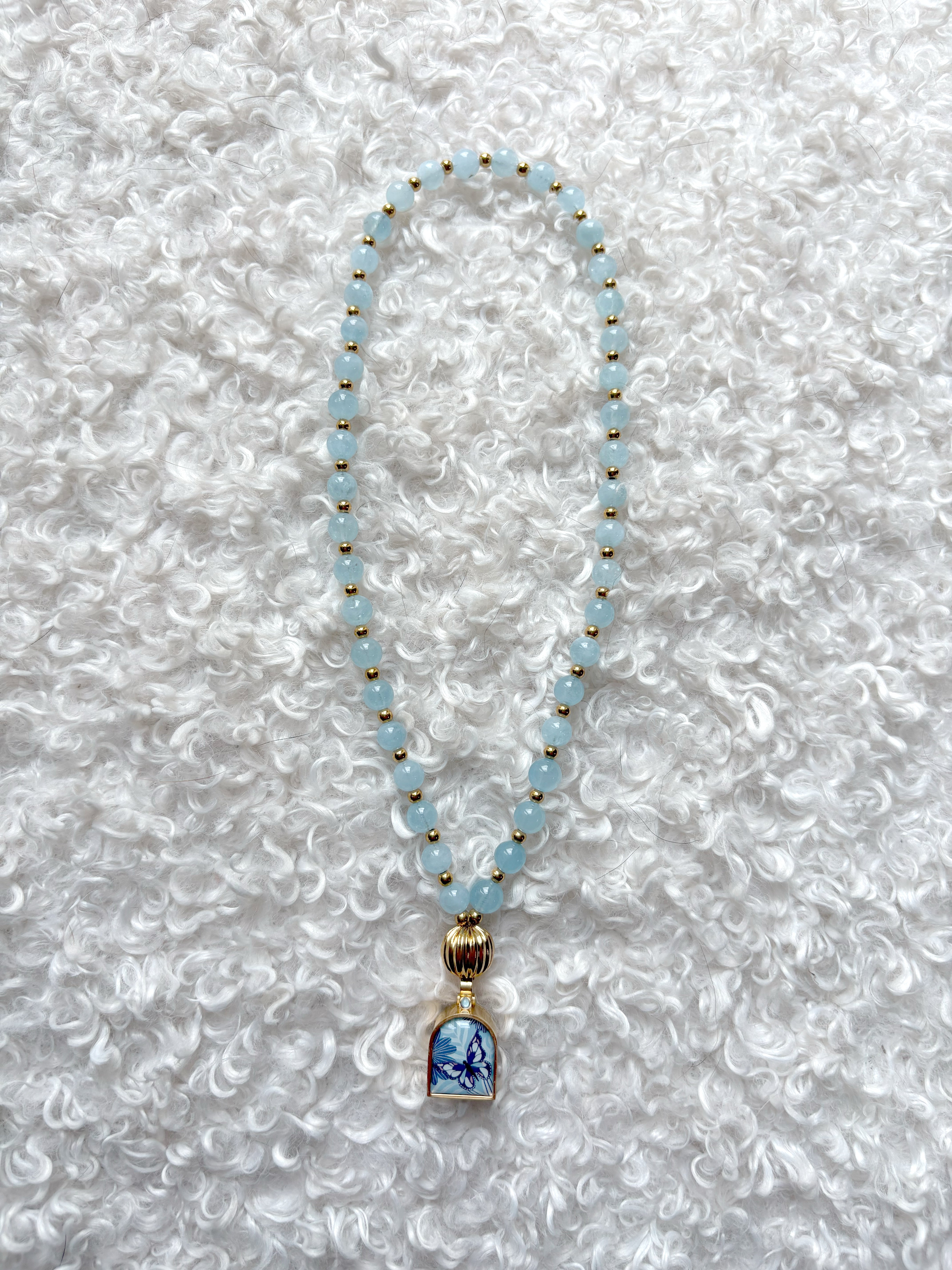 Mini Chapelet d’Intentions — 42 perles naturelles + Boîte à Vœux