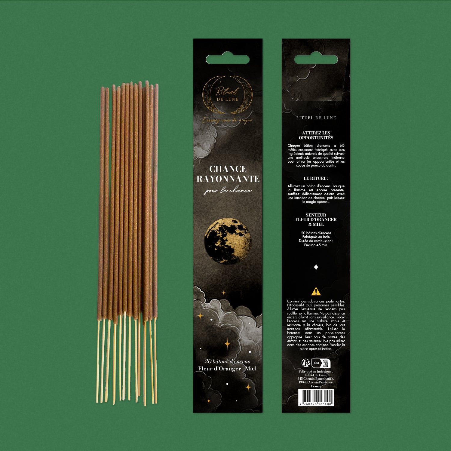 Encens d’Intention Chance Rayonnante Fleur d'oranger et Miel