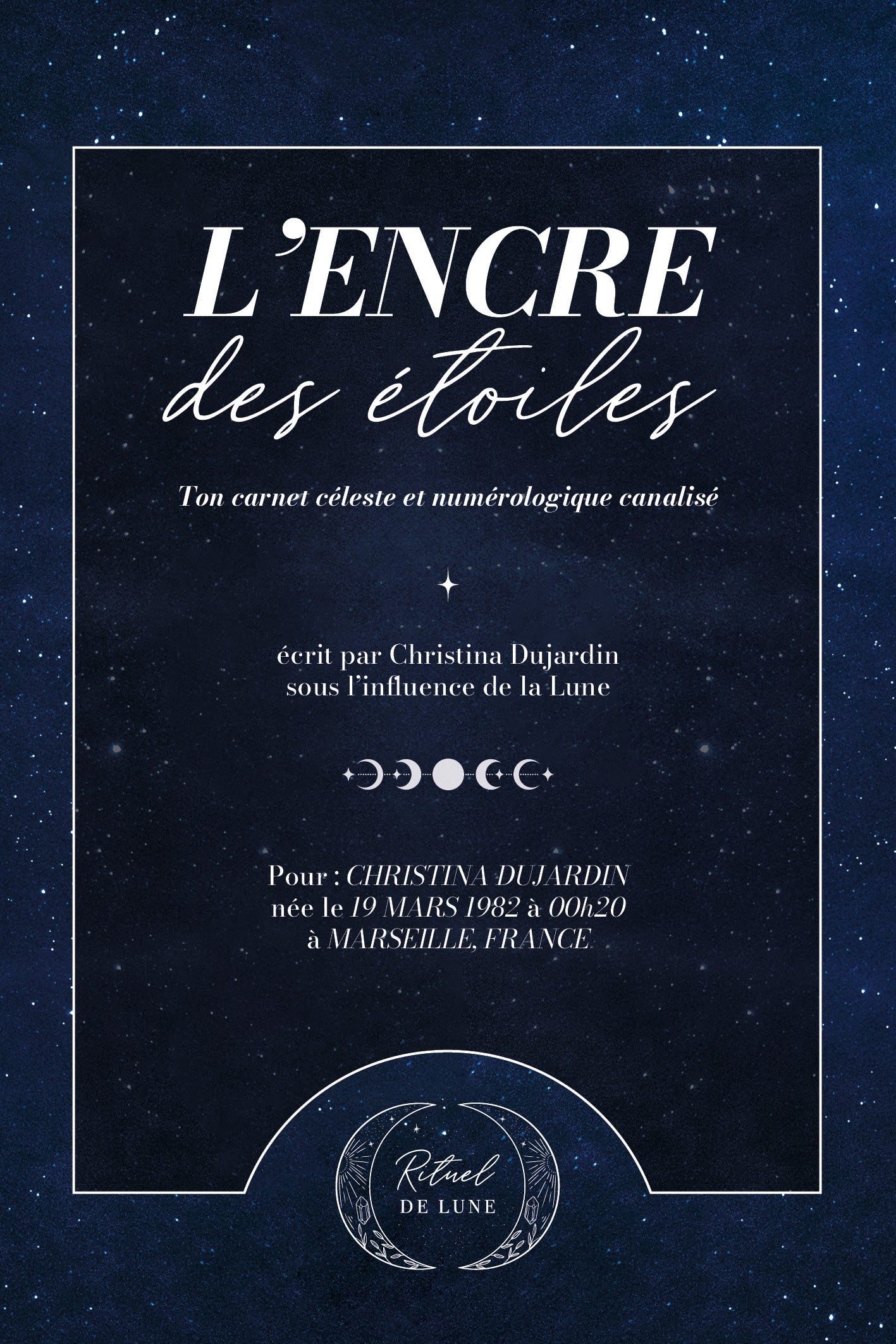 🌕 L’ENCRE DES ÉTOILES – CARNET CÉLESTE & NUMÉROLOGIQUE PERSONNALISÉ