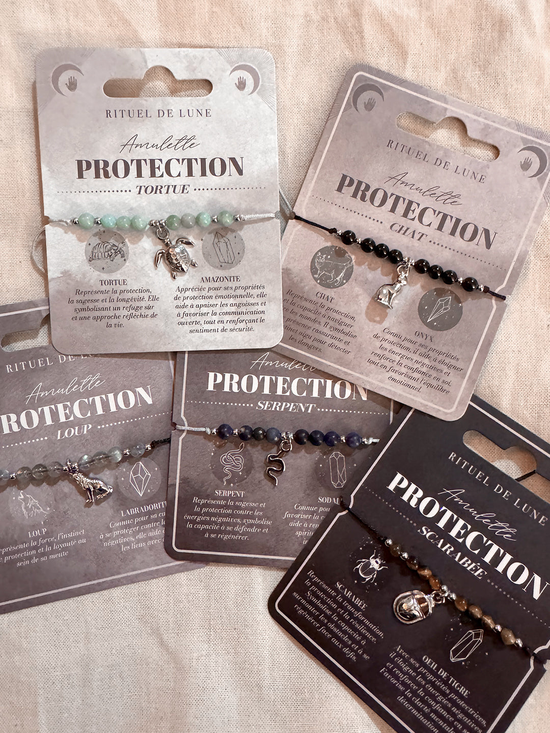 🛡️ PACK PROTECTION – 5 BRACELETS AMULETTES EN ARGENT