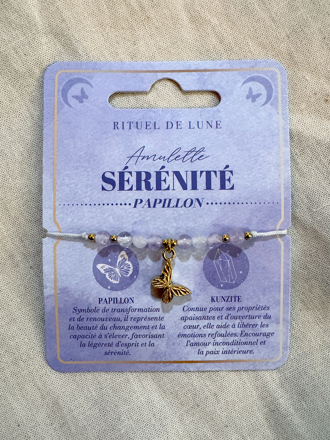 🦋 PACK SÉRÉNITÉ – 5 BRACELETS AMULETTES EN OR