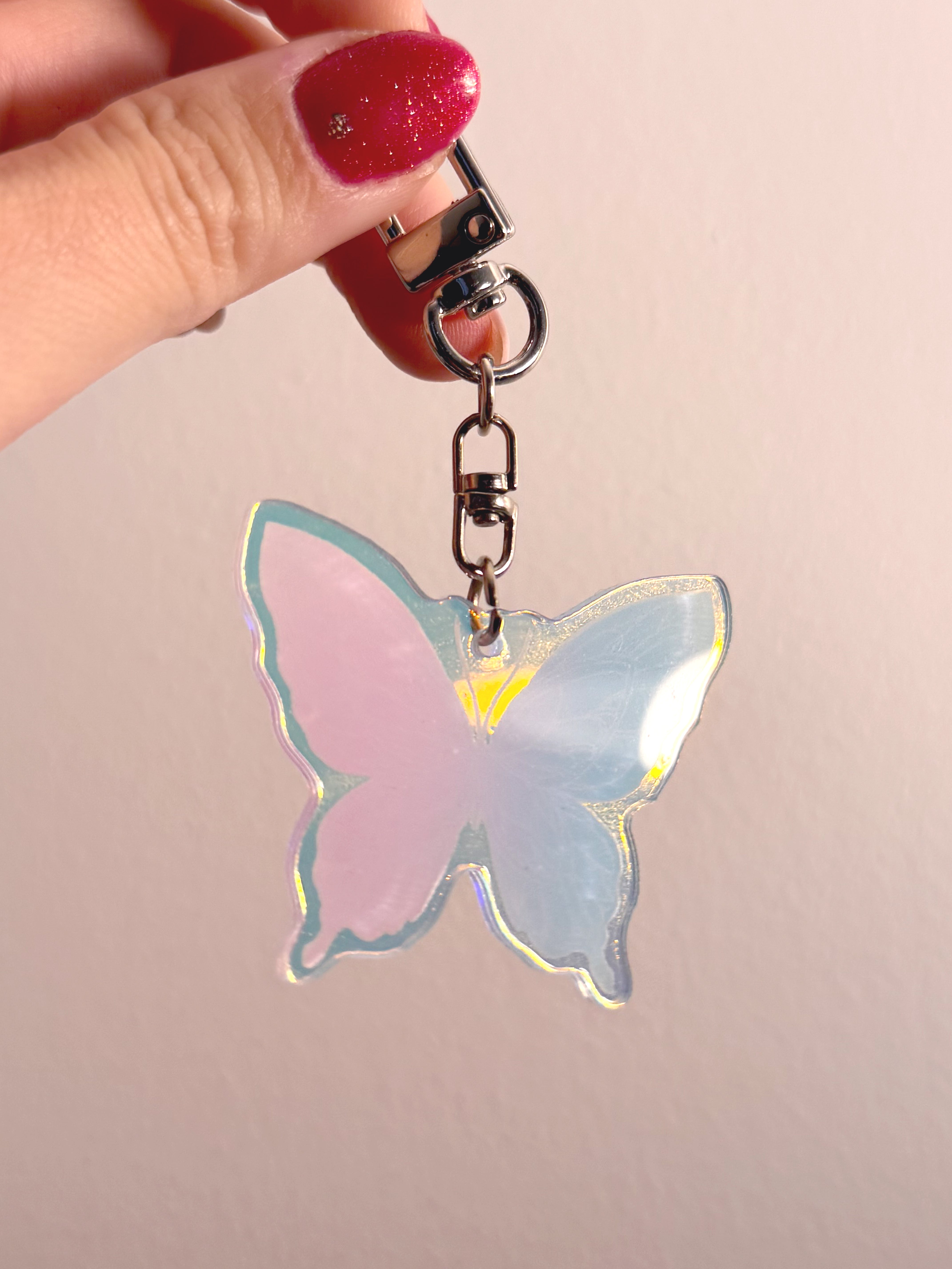 🦋 Porte-Clé Papillon Holographique