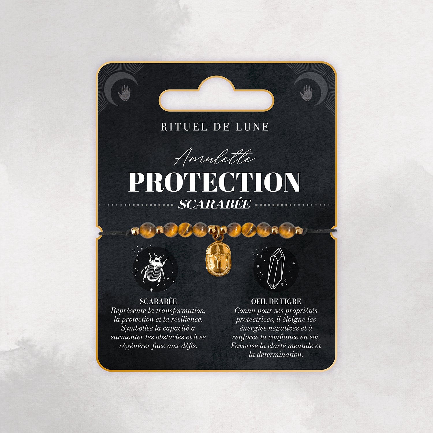 Bracelet amulette Protection: Le Scarabée