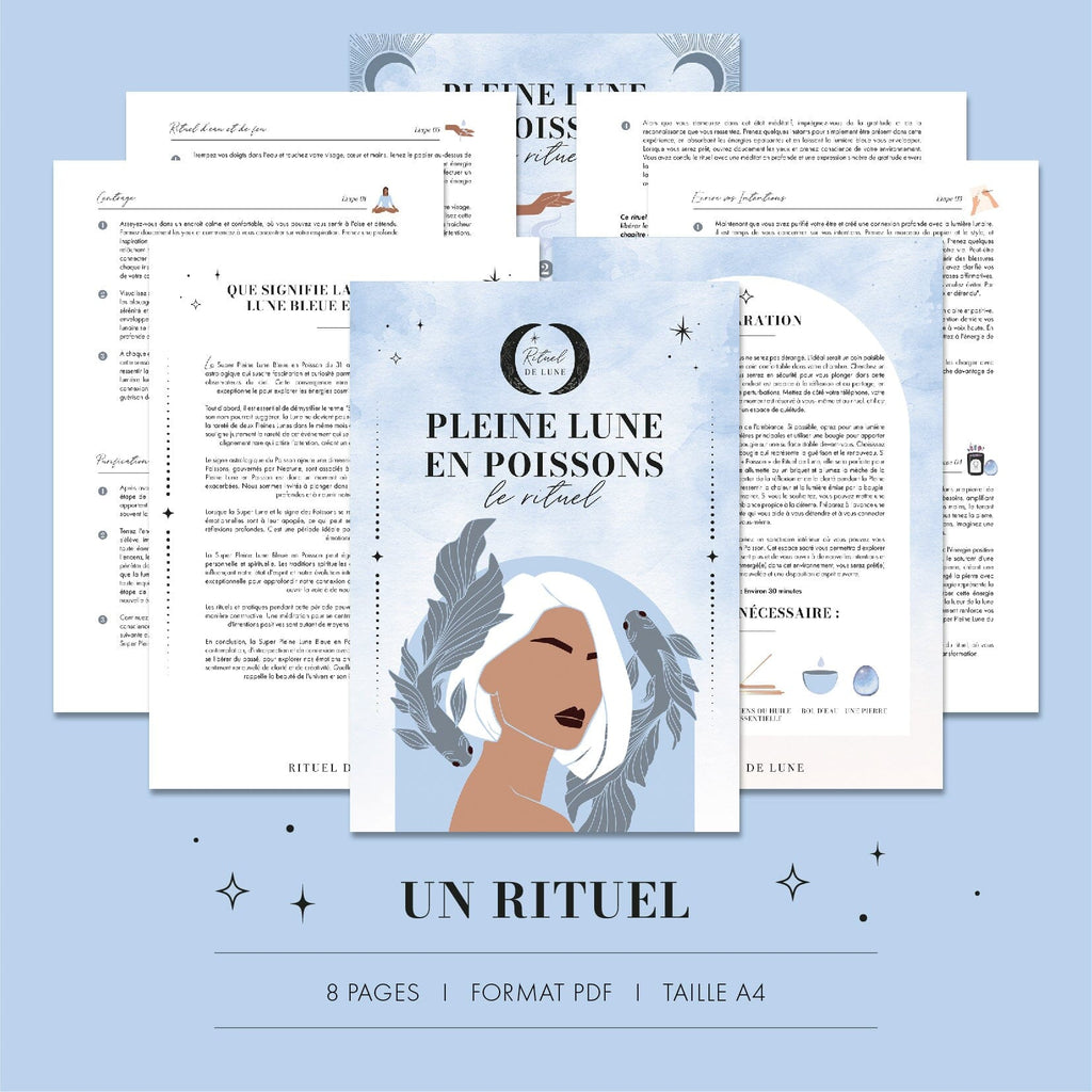 RITUEL ET MEDITATION SUPER PLEINE LUNE BLEUE EN POISSONS DU 31 AOUT 2023 Ritueldelune 